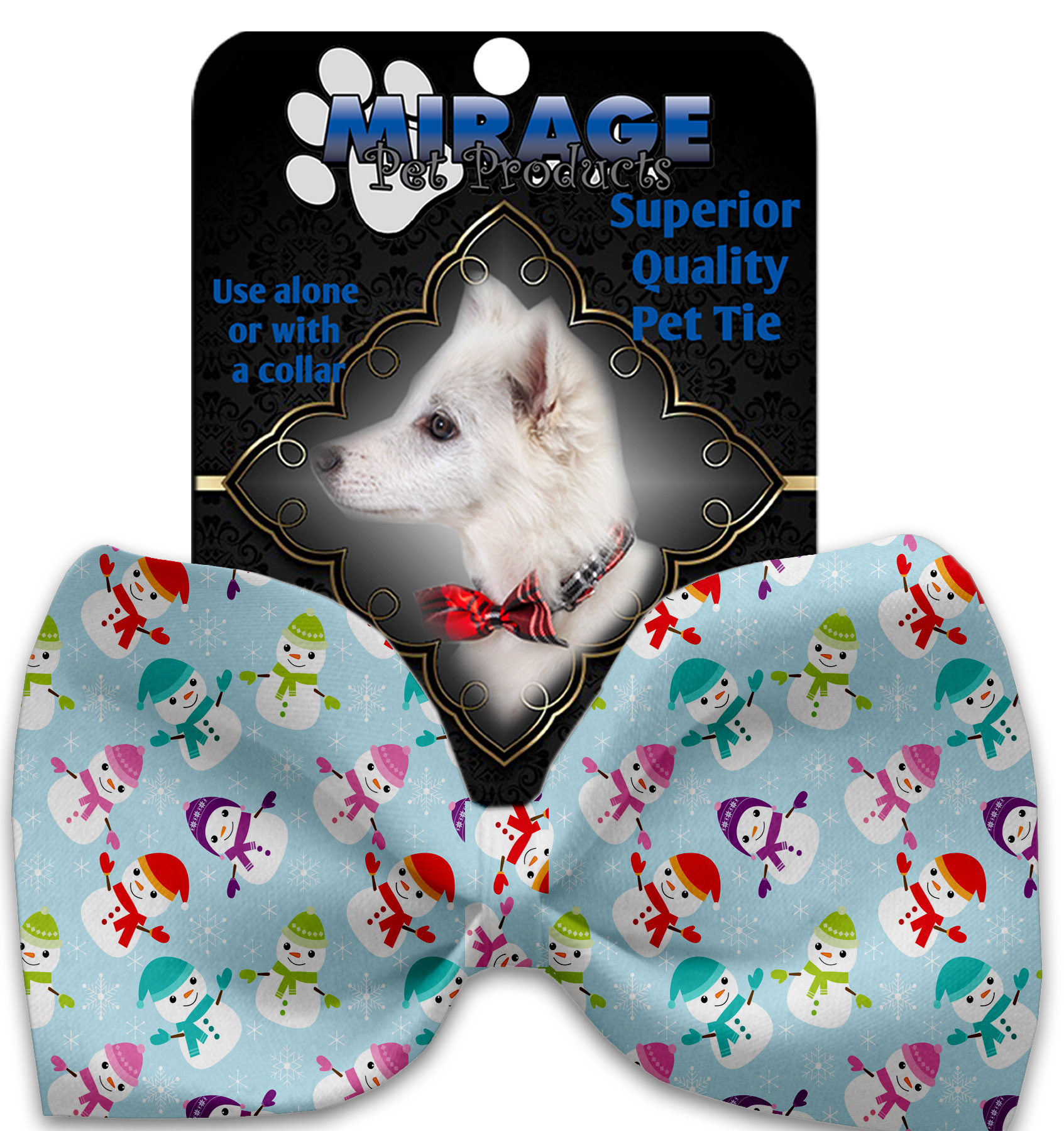 Colorful Frosty Pet Bow Tie Collar Accessory with Velcro